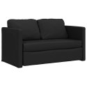 Sofa podłogowa 2-w-1, czarna, 112x174x55 cm, sztuczna skóra Lumarko!