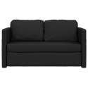 Sofa podłogowa 2-w-1, czarna, 112x174x55 cm, sztuczna skóra Lumarko!