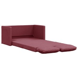 Sofa podłogowa 2-w-1, winna czerwień, 112x174x55 cm, tkanina Lumarko!