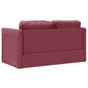 Sofa podłogowa 2-w-1, winna czerwień, 112x174x55 cm, tkanina Lumarko!