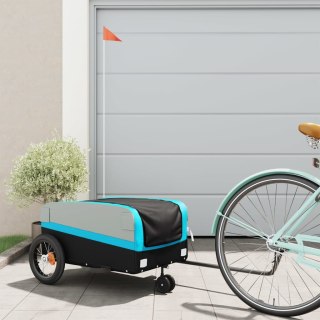 Przyczepka rowerowa, czarno-niebieska, 30 kg, żelazo Lumarko!