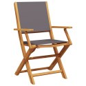 Krzesła ogrodowe, 2 szt., antracyt, drewno akacjowe i tkanina Lumarko!