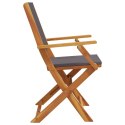 Krzesła ogrodowe, 2 szt., antracyt, drewno akacjowe i tkanina Lumarko!