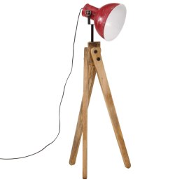 Lampa stojąca, 25 W, postarzany czerwony, 45x45x120 cm, E27 Lumarko!