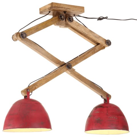 Lampa sufitowa, 25 W, postarzany czerwony, 29x18x85 cm, E27 Lumarko!