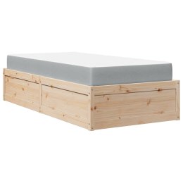Łóżko z materacem, 100x200 cm, lite drewno sosnowe Lumarko!