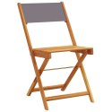 Składane krzesła ogrodowe, 8 szt., antracytowa tkanina i drewno Lumarko!