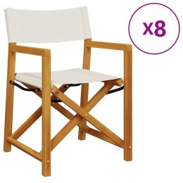 Składane krzesła ogrodowe, 8 szt., kremowa tkanina Lumarko!