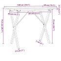 Stół jadalniany z nogami w kształcie litery X, 100x50x75,5 cm Lumarko!