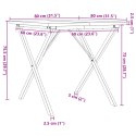 Stół jadalniany z nogami w kształcie litery X, 80x80x75,5 cm Lumarko!