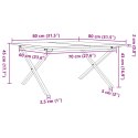 Stolik kawowy z nogami w kształcie litery X, 80x80x45 cm Lumarko!