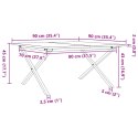 Stolik kawowy z nogami w kształcie litery X, 90x90x45 cm Lumarko!