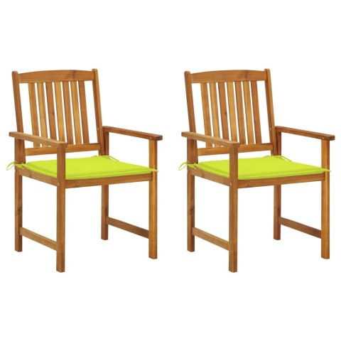 Krzesła ogrodowe z poduszkami, 2 szt., drewno akacjowe Lumarko!