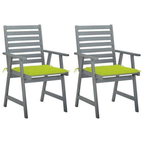 Krzesła ogrodowe z poduszkami, 2 szt., lite drewno akacjowe Lumarko!