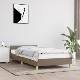 Rama łóżka z zagłówkiem, taupe, 100x200 cm, obita tkaniną Lumarko!