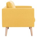 Sofa 3-osobowa tapicerowana tkaniną, żółta Lumarko!