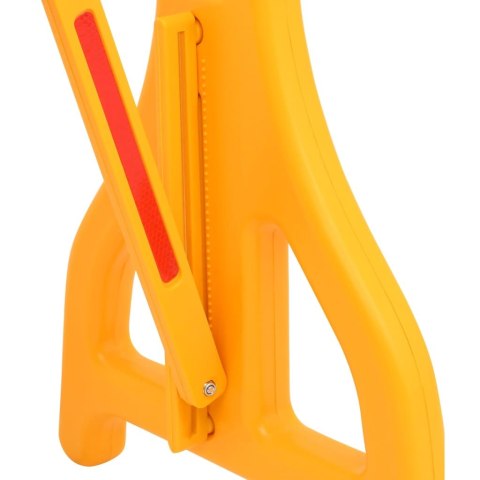 Składana barierka drogowa, żółto-czarna, 250x38x96 cm Lumarko!