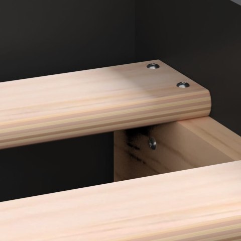 Rama łóżka z wezgłowiem i zanóżkiem, czarna, 100x200 cm Lumarko!