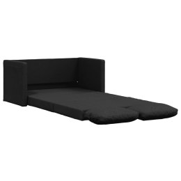 Sofa podłogowa 2-w-1, czarna, 112x174x55 cm, tkanina Lumarko!