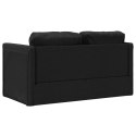 Sofa podłogowa 2-w-1, czarna, 112x174x55 cm, tkanina Lumarko!