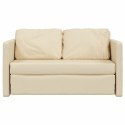 Sofa podłogowa 2-w-1, kremowa, 112x174x55 cm, tkanina Lumarko!