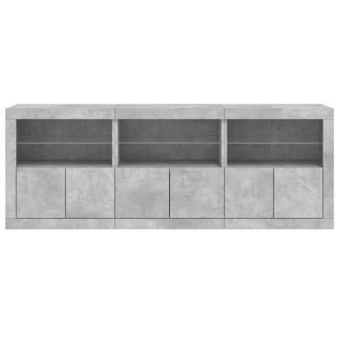 Szafka z oświetleniem LED, szarość betonu, 181,5x37x67 cm Lumarko!