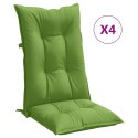 Poduszki na krzesła z wysokim oparciem, 4 szt., zielony melanż Lumarko!