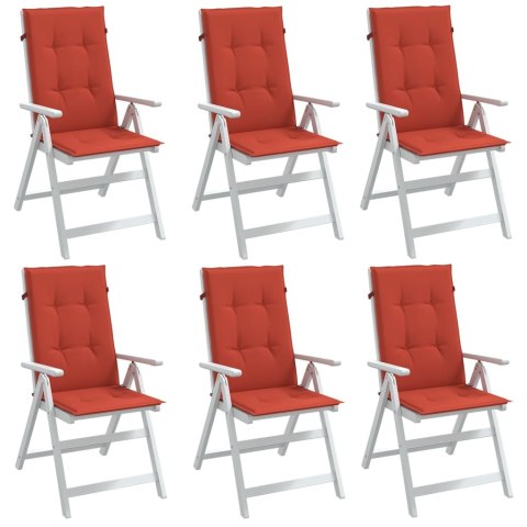 Poduszki na krzesła z wysokim oparciem, 6 szt., czerwony melanż Lumarko!