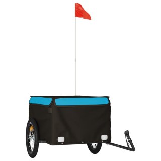 Przyczepka rowerowa, czarno-niebieska, 45 kg, żelazo Lumarko!
