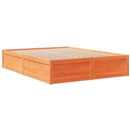 Rama łóżka, woskowy brąz, 150x200 cm, lite drewno sosnowe Lumarko!