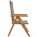Krzesła ogrodowe, 2 szt., szare, drewno akacjowe i polirattan Lumarko!