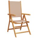 Krzesła ogrodowe, 2 szt., taupe, drewno akacjowe i tkanina Lumarko!