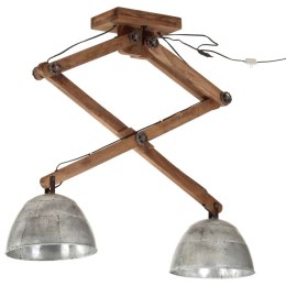 Lampa sufitowa 25 W, srebro vintage, 29x18x85 cm, E27 Lumarko!