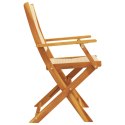 Składane krzesła ogrodowe, 4 szt., beżowe, lite drewno akacjowe Lumarko!