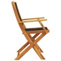 Składane krzesła ogrodowe, 4 szt., czarne, lite drewno akacjowe Lumarko!
