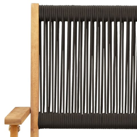 Składane krzesła ogrodowe, 4 szt., czarne, lite drewno akacjowe Lumarko!