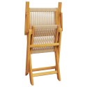 Składane krzesła ogrodowe, 8 szt., beżowe, lite drewno akacjowe Lumarko!