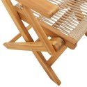 Składane krzesła ogrodowe, 8 szt., beżowe, lite drewno akacjowe Lumarko!