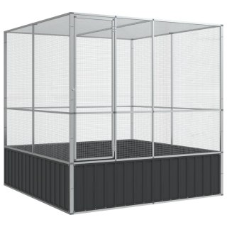 Woliera, srebrna, 211x207x212 cm, stal Lumarko!