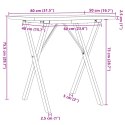 Stół jadalniany z nogami w kształcie litery X, 80x50x75,5 cm Lumarko!