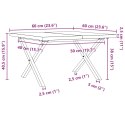 Stolik kawowy z nogami w kształcie litery X, 60x60x40,5 cm Lumarko!