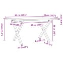 Stolik kawowy z nogami w kształcie litery X, 80x50x40 cm Lumarko!