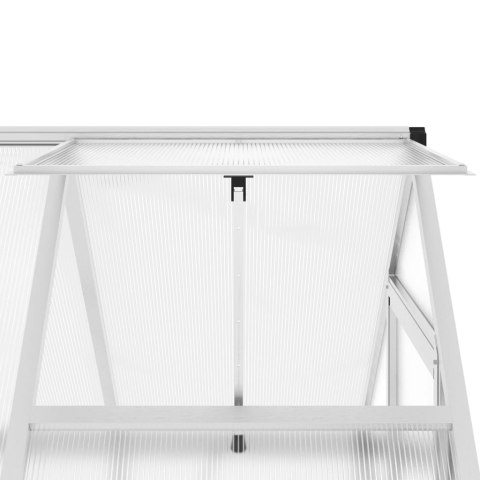 Szklarnia z ramą podstawy, srebrna, 169x114x195 cm, aluminium Lumarko!