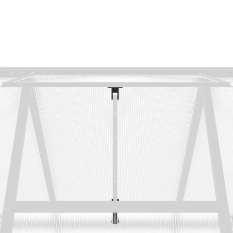 Szklarnia z ramą podstawy, srebrna, 224x169x195 cm, aluminium Lumarko!