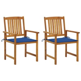 Krzesła ogrodowe z poduszkami, 2 szt., drewno akacjowe Lumarko!