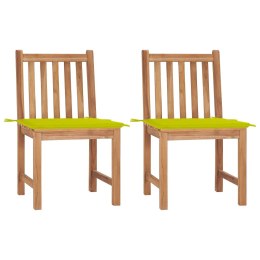 Krzesła ogrodowe z poduszkami, 2 szt., lite drewno tekowe Lumarko!