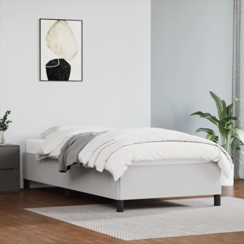 Rama łóżka, biała, 100x200 cm, sztuczna skóra Lumarko!
