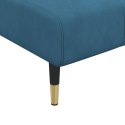 Sofa rozkładana w kształcie L, niebieska, 275x140x70cm, aksamit Lumarko!