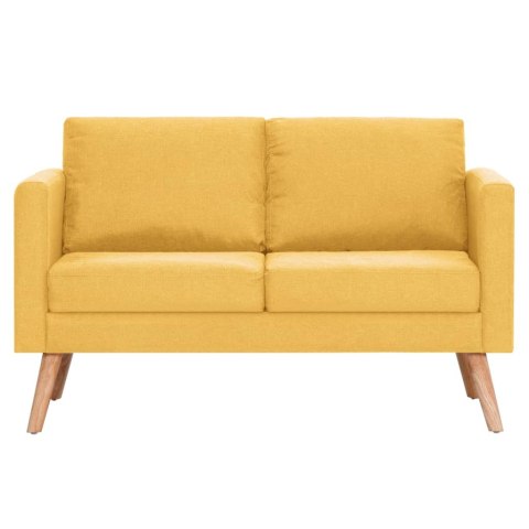 Zestaw 2 sof tapicerowanych tkaniną, żółty Lumarko!