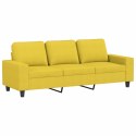 3-osobowa sofa z podnóżkiem, jasnożółty, 180 cm, tkaniną Lumarko!